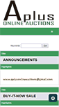 Mobile Screenshot of aplusonlineauctions.com