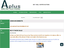 Tablet Screenshot of aplusonlineauctions.com
